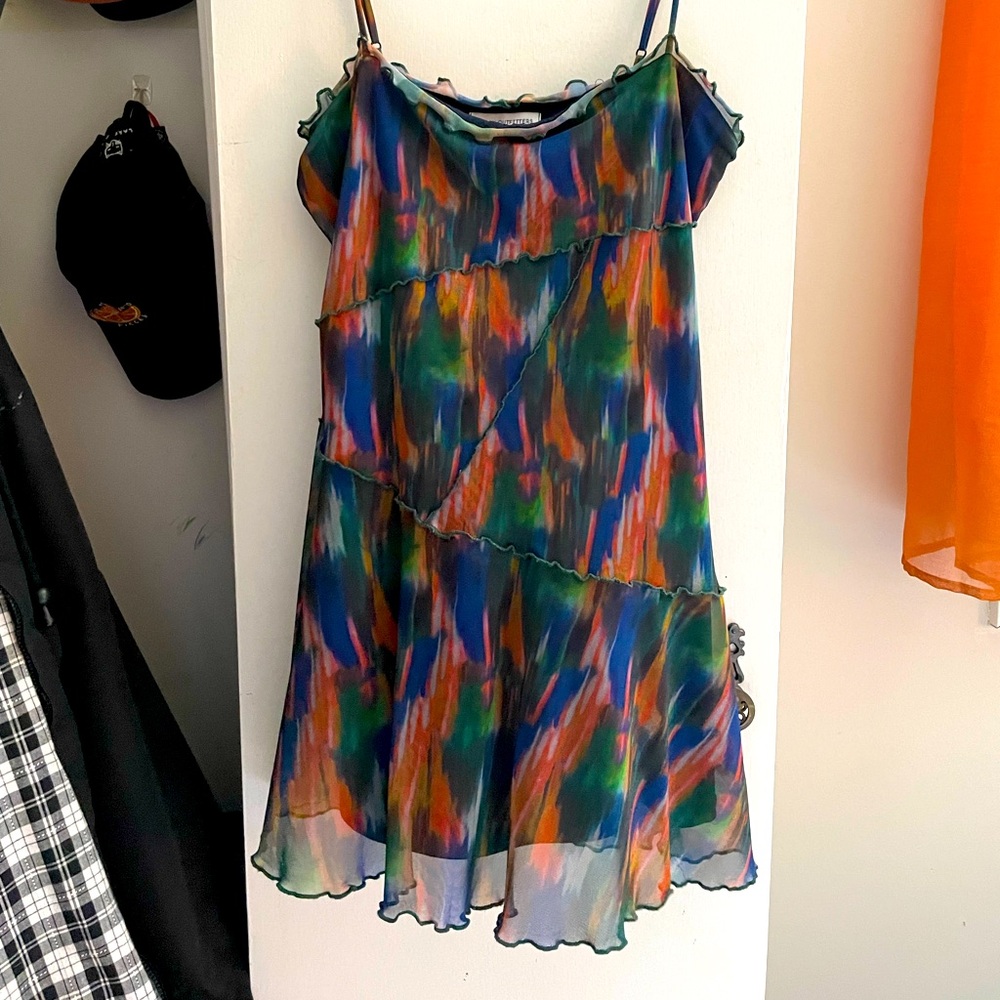 Urban Outfitters Moxie Mesh Mini Dress